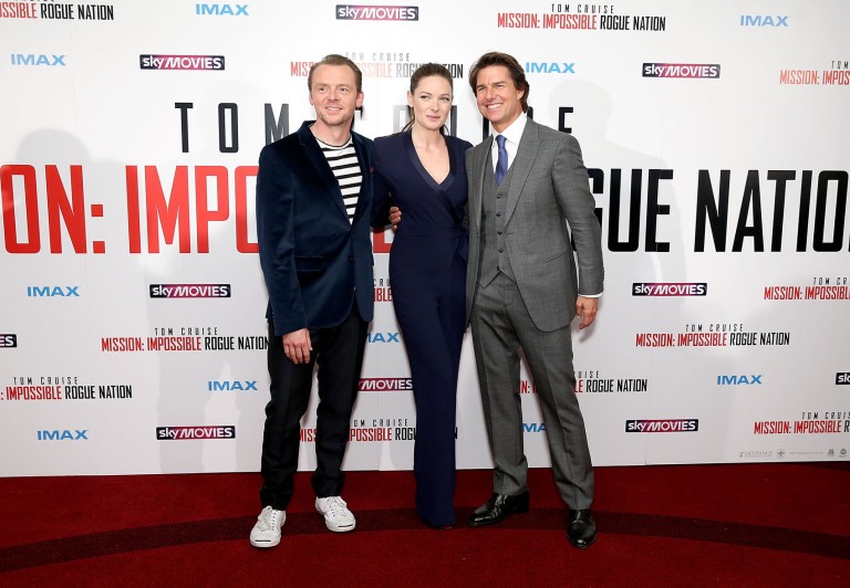 Simon Pegg, Rebecca Ferguson & Tom Cruise @ UK Fan Screening MISSION IMPOSSIBLE – ROGUE NATION