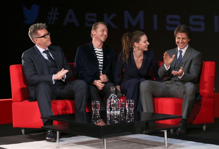 Christopher McQuarrie, Simon Pegg, Rebecca Ferguson, & Tom Cruise @ UK Fan Screening MISSION IMPOSSIBLE – ROGUE NATION