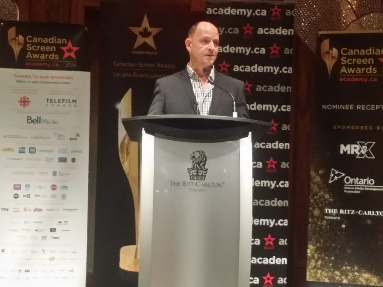 Maurice Boucher of the Canada Media Fund at #CdnScreen16 Nominees Reception