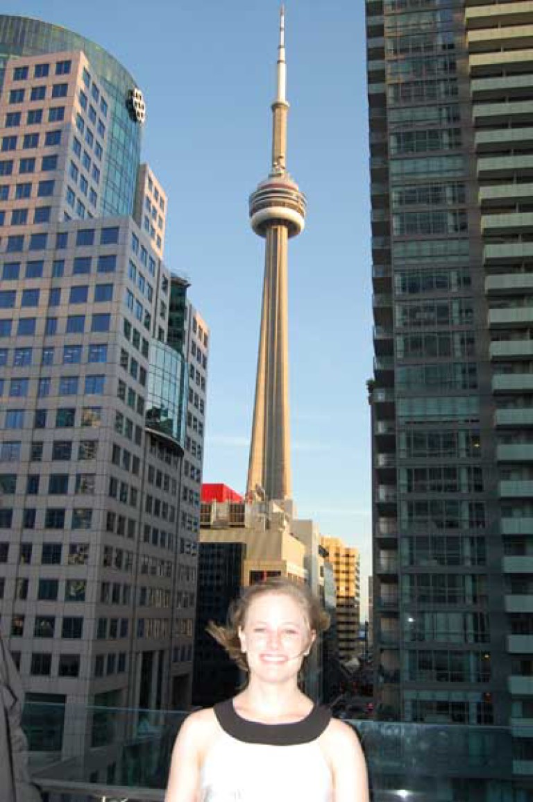 Caitlin & the CN Tower at the White’s TIFF Party